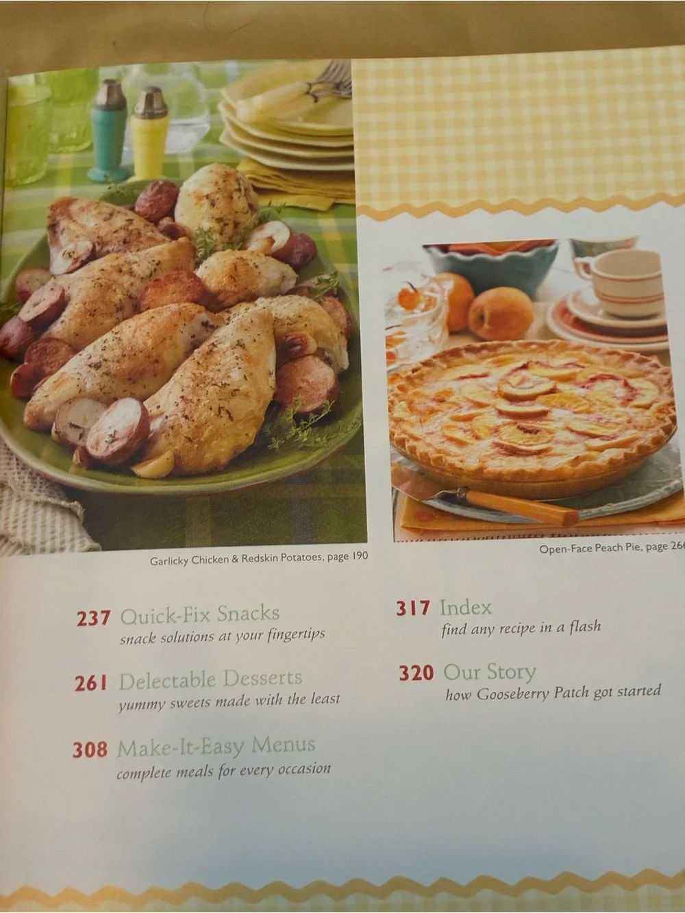 Gooseberry Patch 5-Ingredient Family Favorites Cookbook - Red & Cream Cover